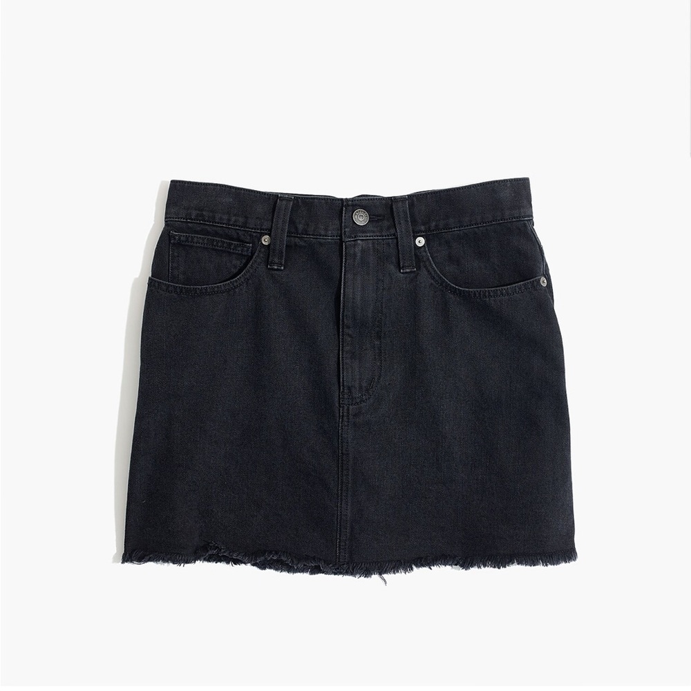 Madwell McCarren Raw-Hem Denim Skirt